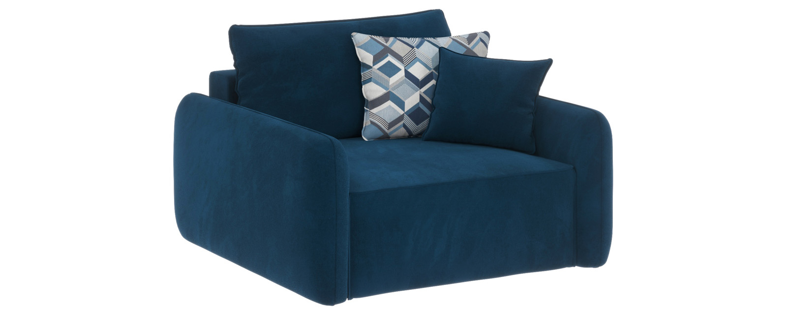 Granatowy fotel industrialny Vinci